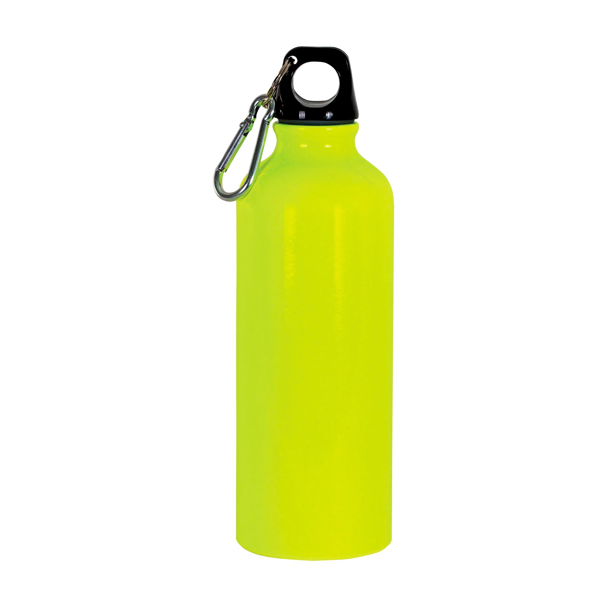 Borraccia in alluminio (500ml), con tappo in plastica e moschettone Borraccia in alluminio (500ml), con tappo in plastica e moschettone